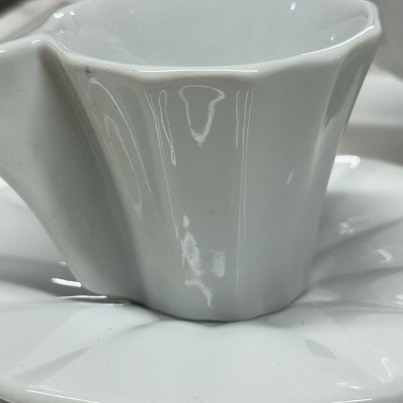 Vintage 1970’s daisy teapot, pair of Portugal tea cups saucers unopened spoons - Picture 8 of 8